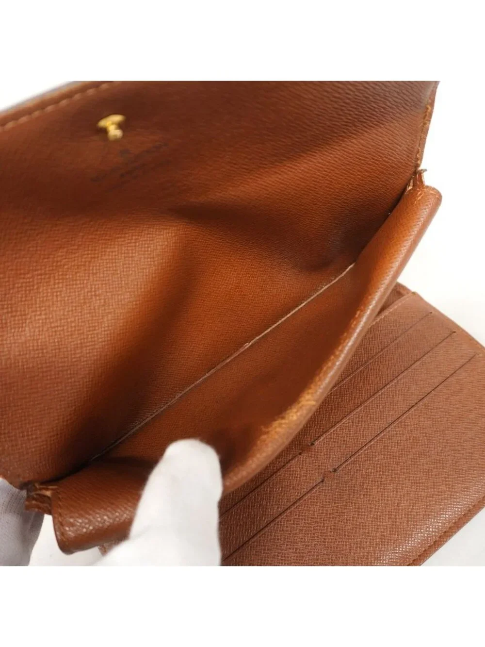 Louis Vuitton Trifold Wallet Monogram Porte Tresor International Brown